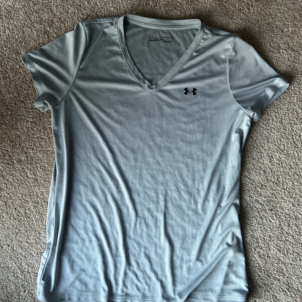 Under Armour Women's V-Neck Top - Light Blue